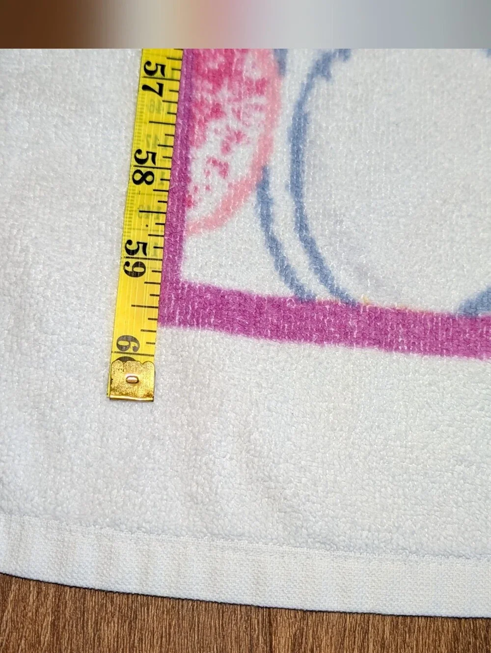 Coach Swim Towel White Pink Yellow  Blue Signature Print 32